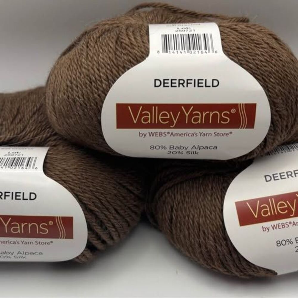 Valley Yarns Deerfield Baby Alpaca & Silk Yarn - 3 Skeins - #347